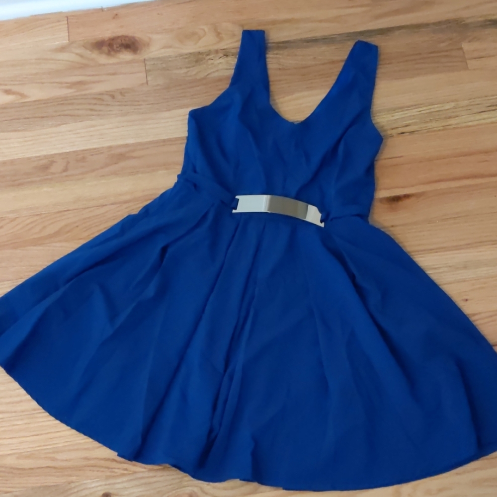 Flirty Blue Skater Dress